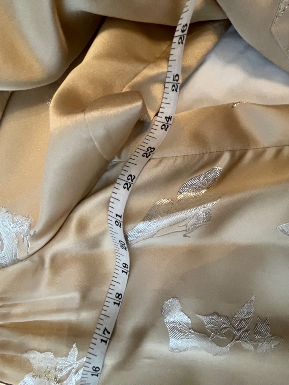 NWT!!! TORY BURCH Mushroom Lurex Satin Gown - Picture 5 of 11
